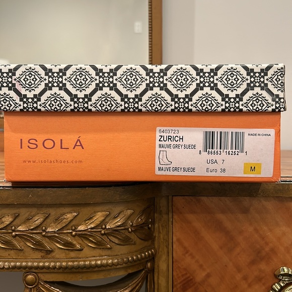 Brown suede stitched wedges booties - Picture 9 of 9